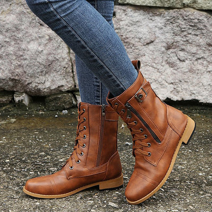 Eveloria Damen Orthopädische Stiefeletten Mit Reißverschluss
