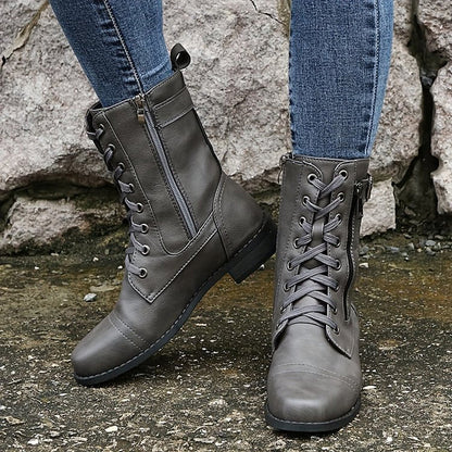 Eveloria Damen Orthopädische Stiefeletten Mit Reißverschluss