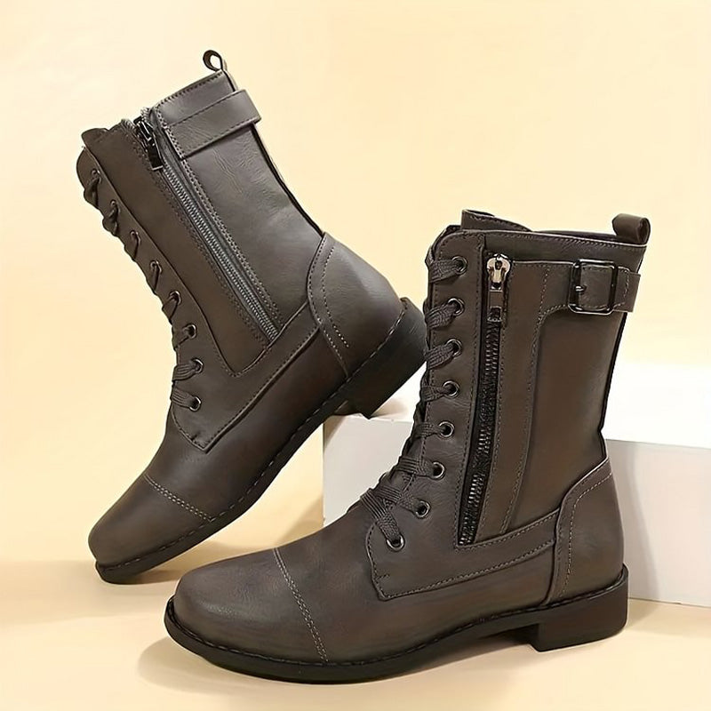Eveloria Damen Orthopädische Stiefeletten Mit Reißverschluss