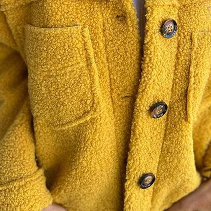 Eveloria Damen Kurze Bouclé Jacke Warm