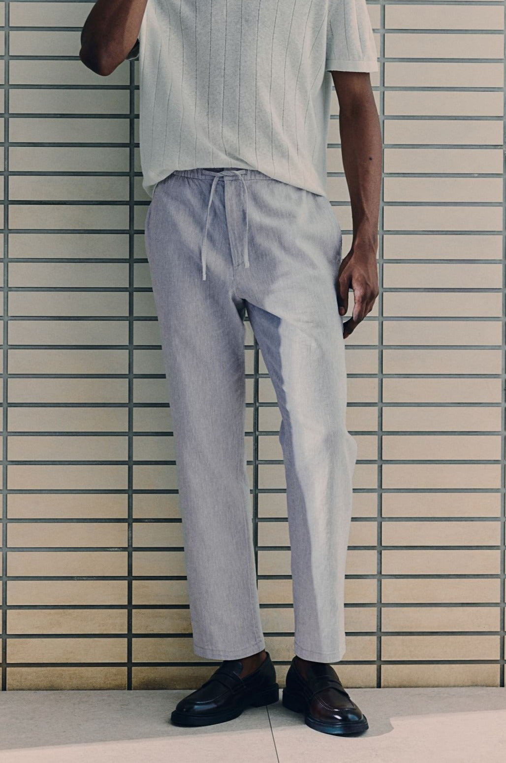 Herren Casualhose Kordelzug Vielfarbig