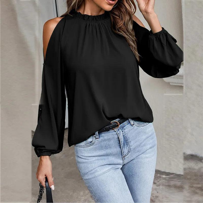 Eveloria Damen Bluse Offene Schultern