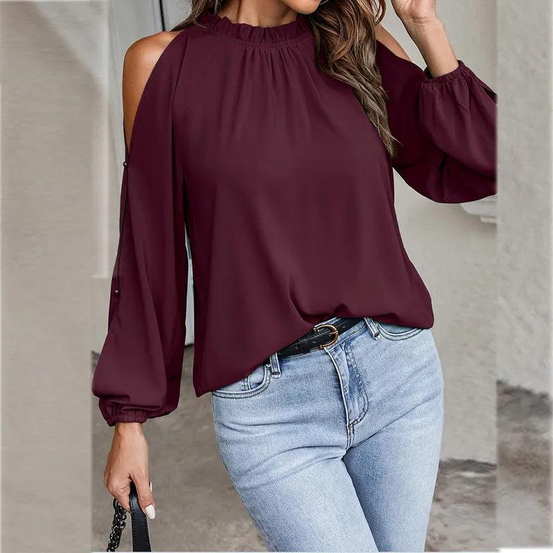 Eveloria Damen Bluse Offene Schultern