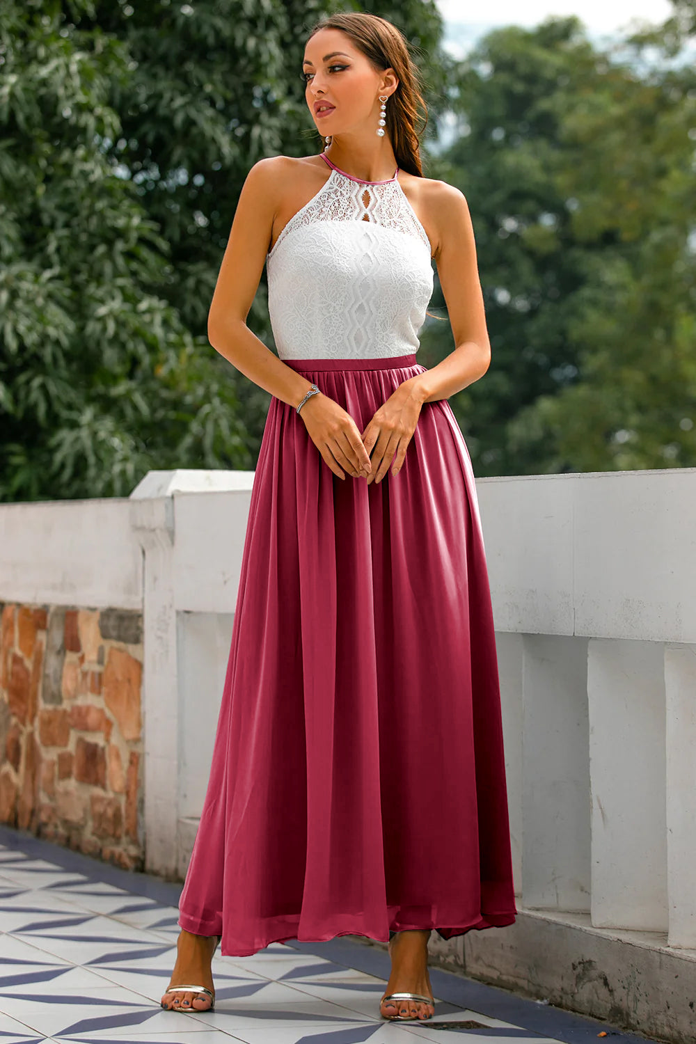 Damen Maxi Kleid Hochzeitsgast