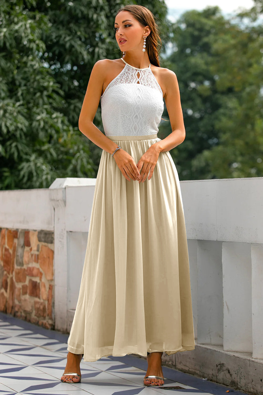 Damen Maxi Kleid Hochzeitsgast