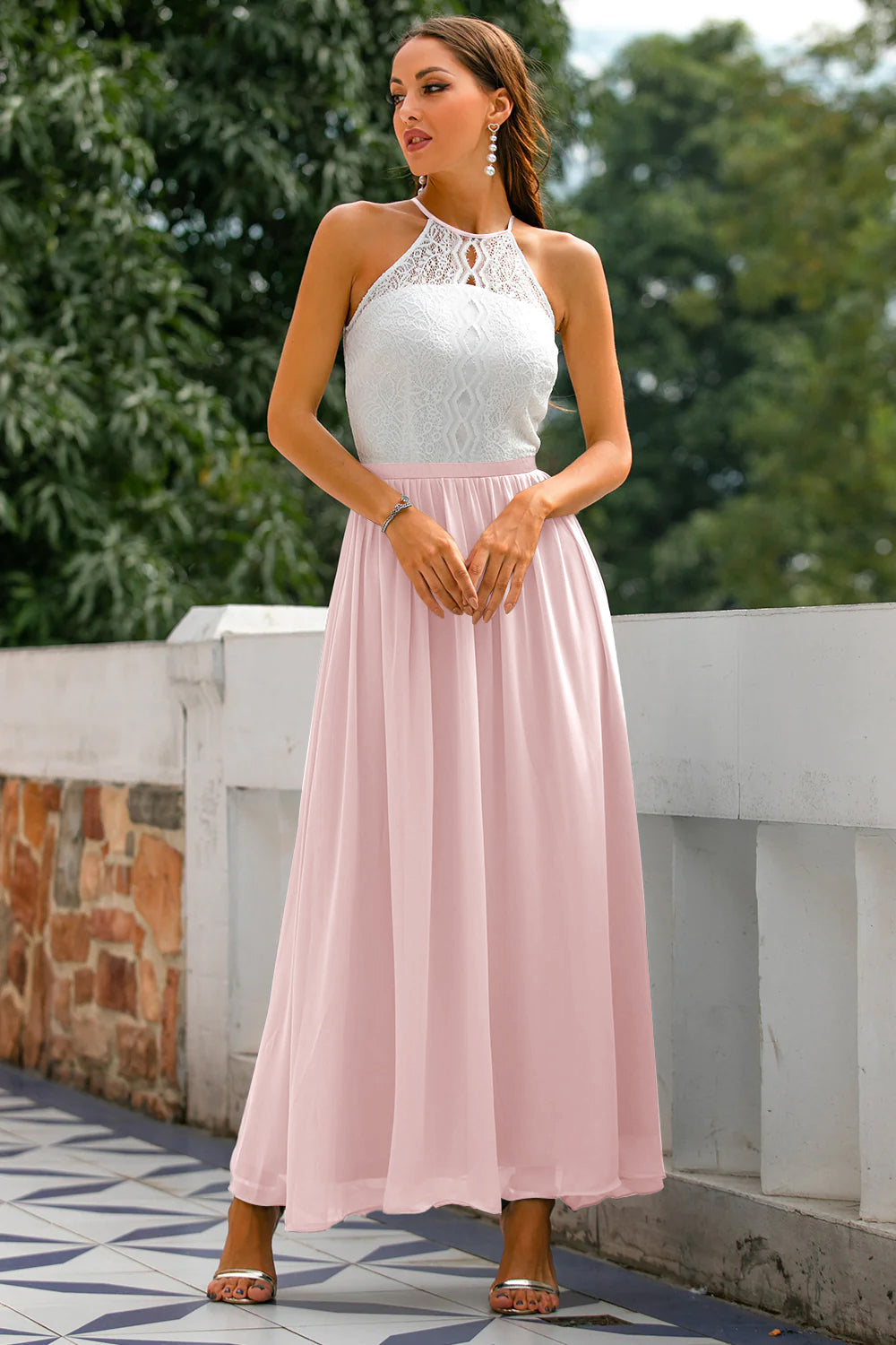 Damen Maxi Kleid Hochzeitsgast