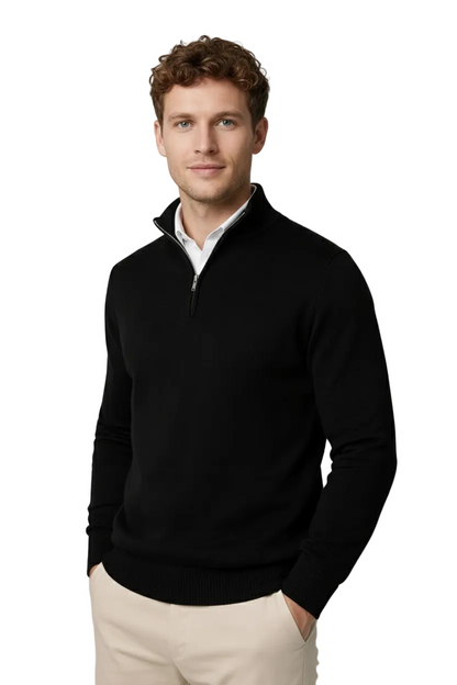 Herren Pullover Halbreißverschluss Stehkragen - Eveloria