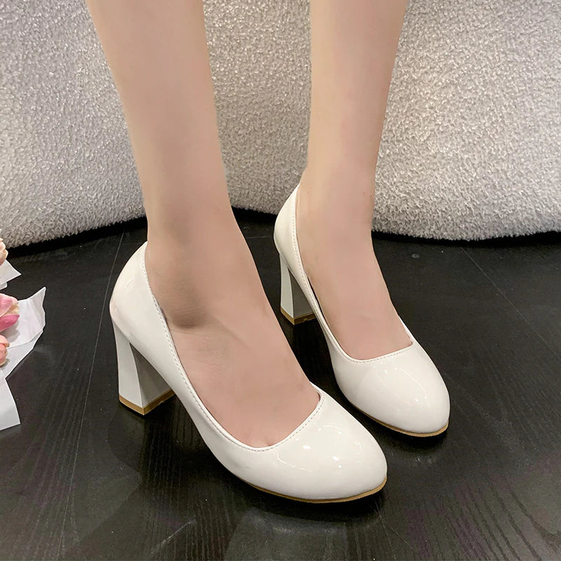 Eveloria Damen Slip-On Büroschuhe Rundes Zeheende