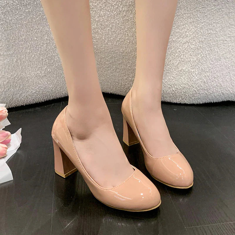 Eveloria Damen Slip-On Büroschuhe Rundes Zeheende