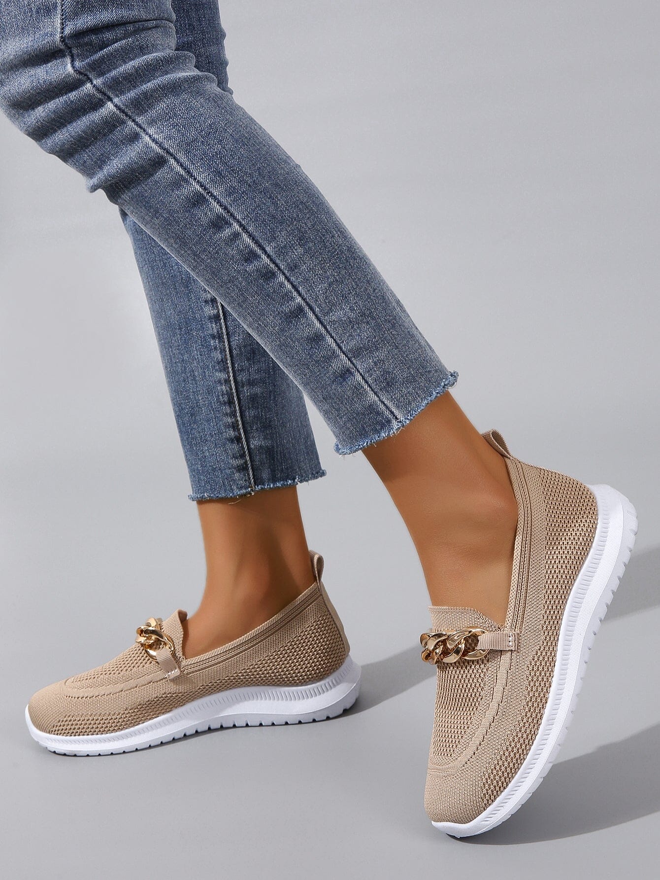 Eveloria Damen Sneaker Mit Kettenbesatz Schwarz - Eveloria
