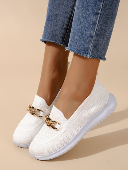 Eveloria Damen Sneaker Mit Kettenbesatz