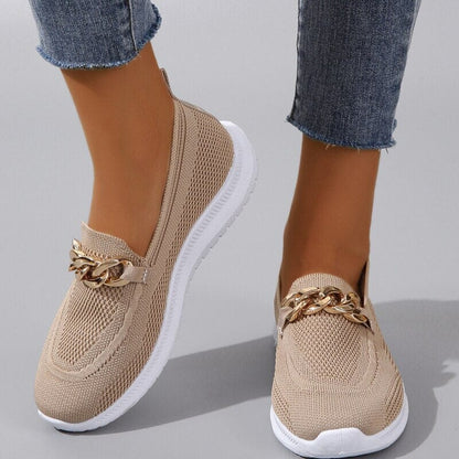 Eveloria Damen Sneaker Mit Kettenbesatz