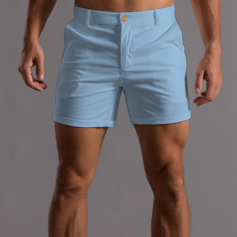 Herren Sommer Shorts Maßgeschneiderte Passform Freizeit Beige