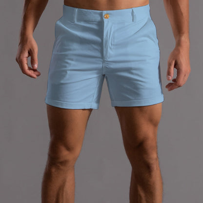 Herren Sommer Shorts Maßgeschneiderte Passform Freizeit Beige