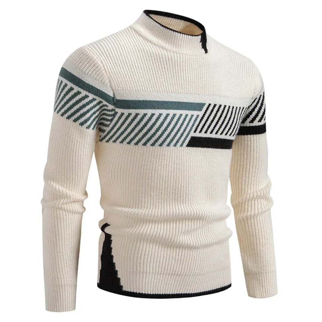 Eveloria Herren Pullover Geometrisches Muster