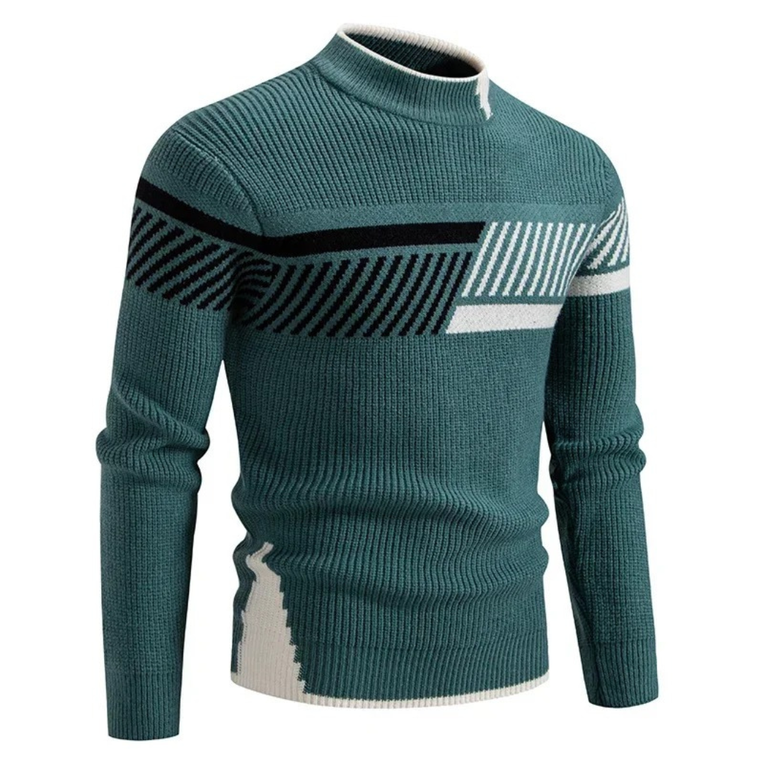 Eveloria Herren Pullover Geometrisches Muster - Eveloria