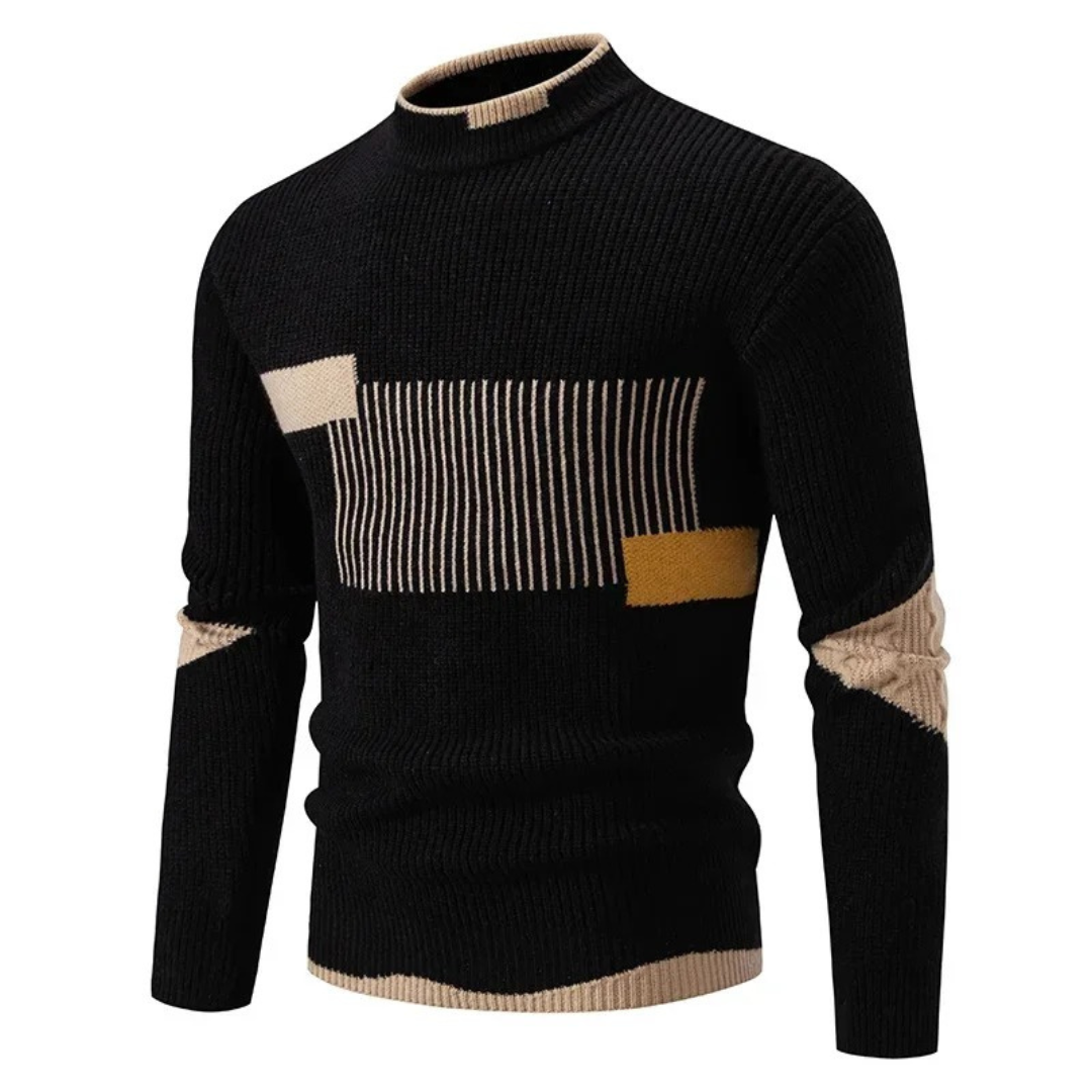 Eveloria Herren Pullover Geometrisches Muster