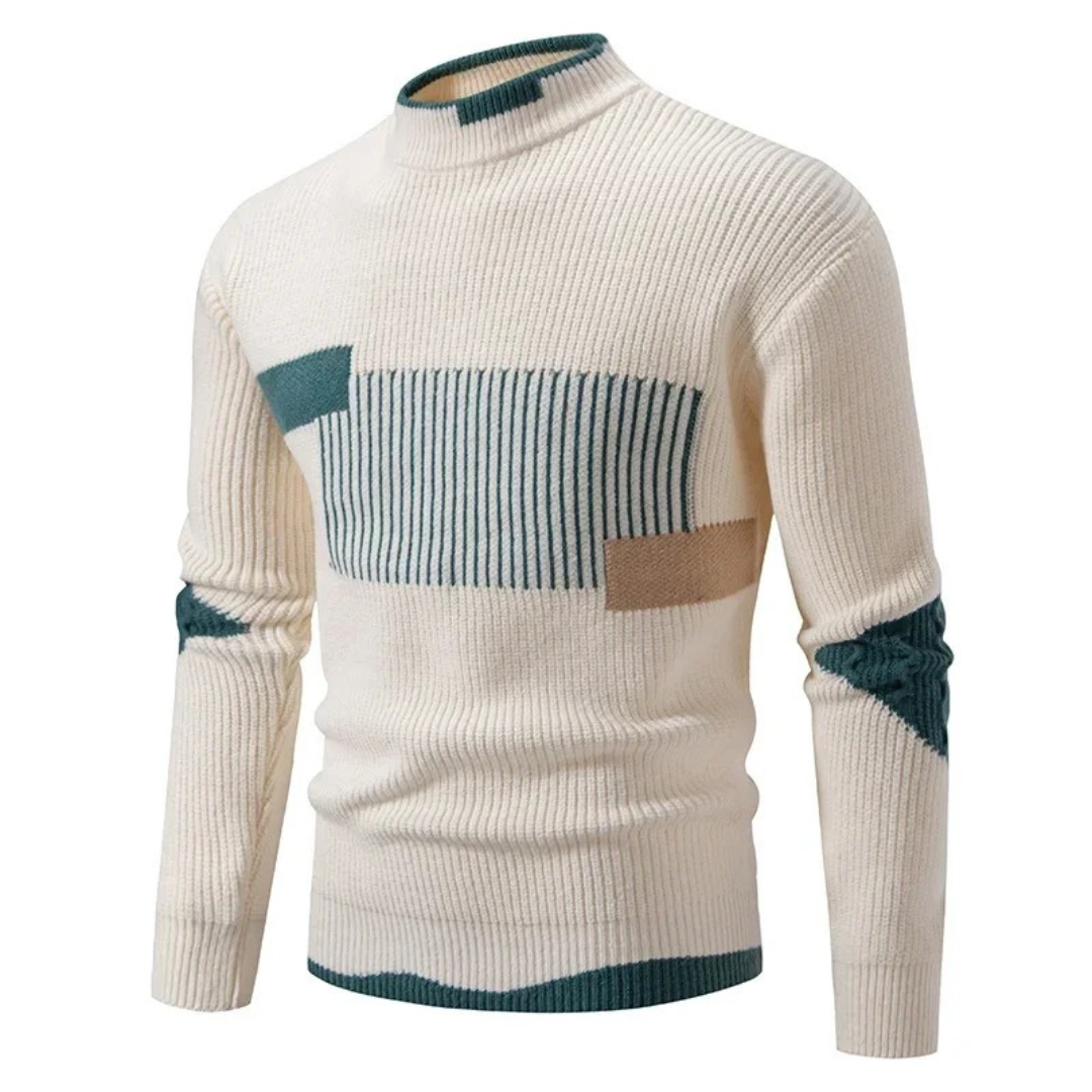 Heinrich Herren Langarm-Pullover Geometrisches Muster - Eveloria