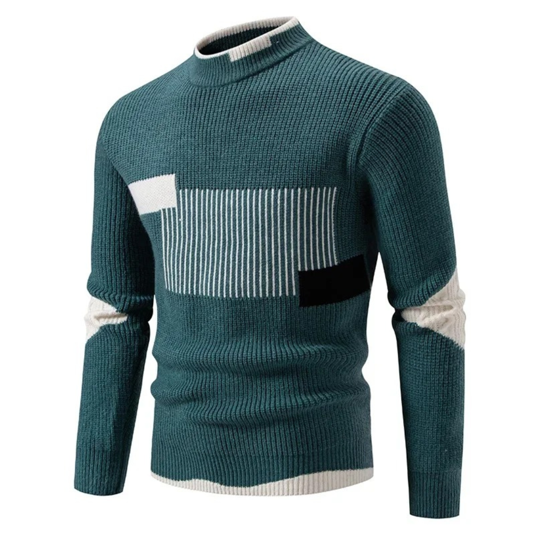 Eveloria Herren Pullover Geometrisches Muster
