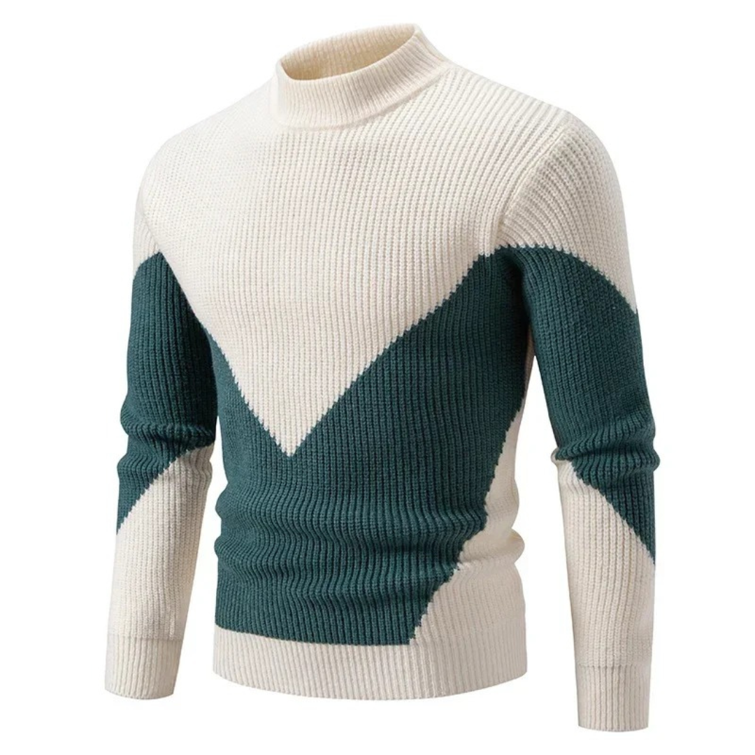 Heinrich Herren Langarm-Pullover Geometrisches Muster