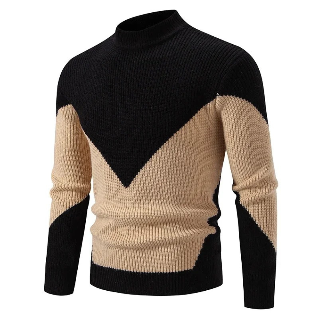 Heinrich Herren Langarm-Pullover Geometrisches Muster