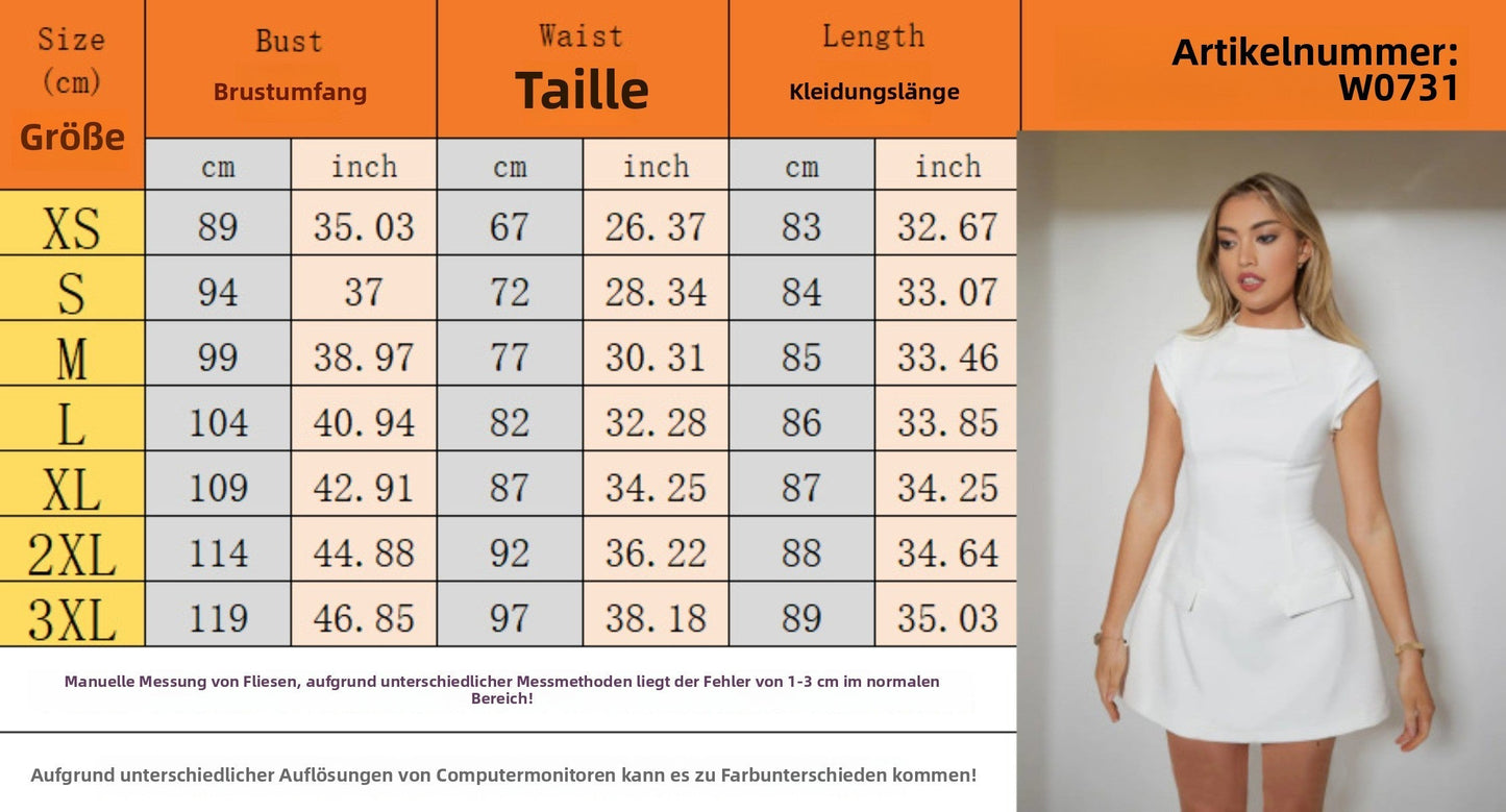 Eveloria Damen Taillenkleid Taschenrock