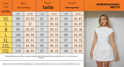 Eveloria Damen Taillenkleid Taschenrock