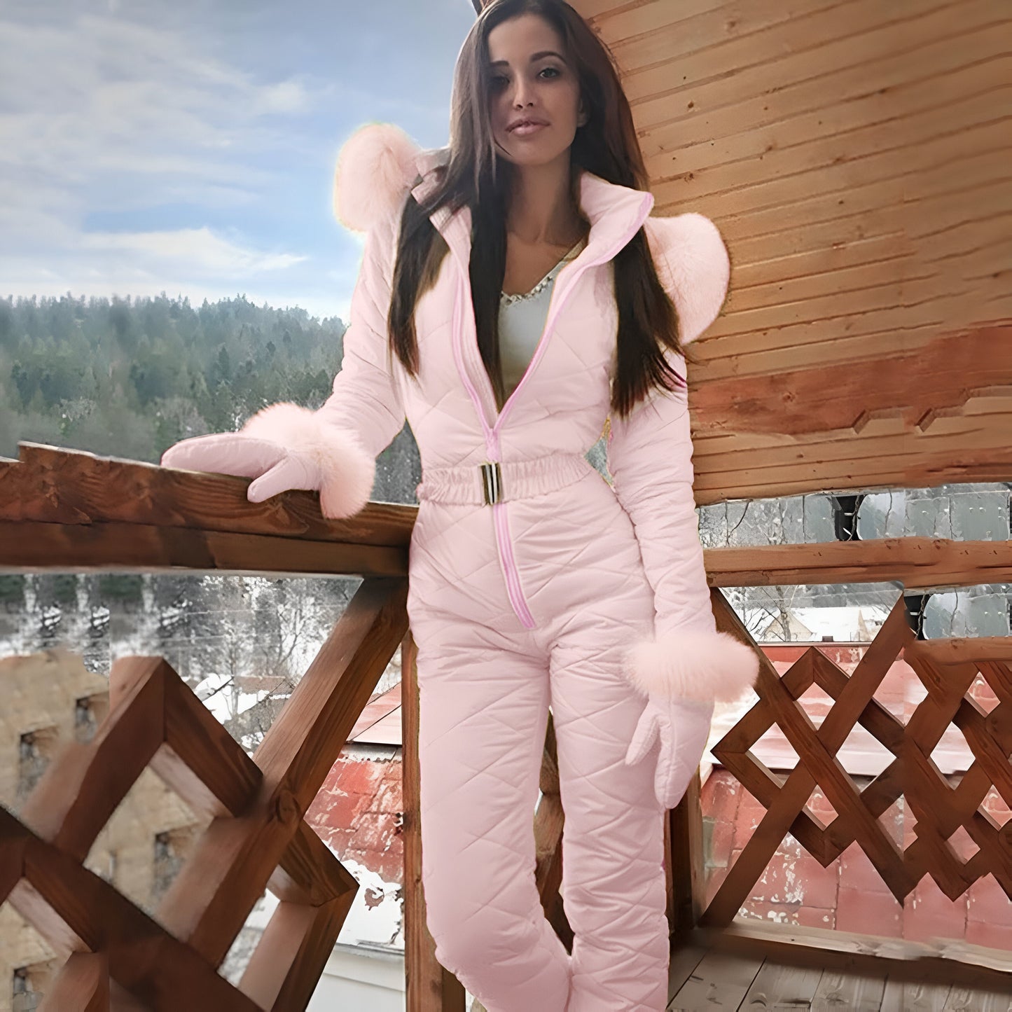 Eveloria Damen Ski-Overall Warm