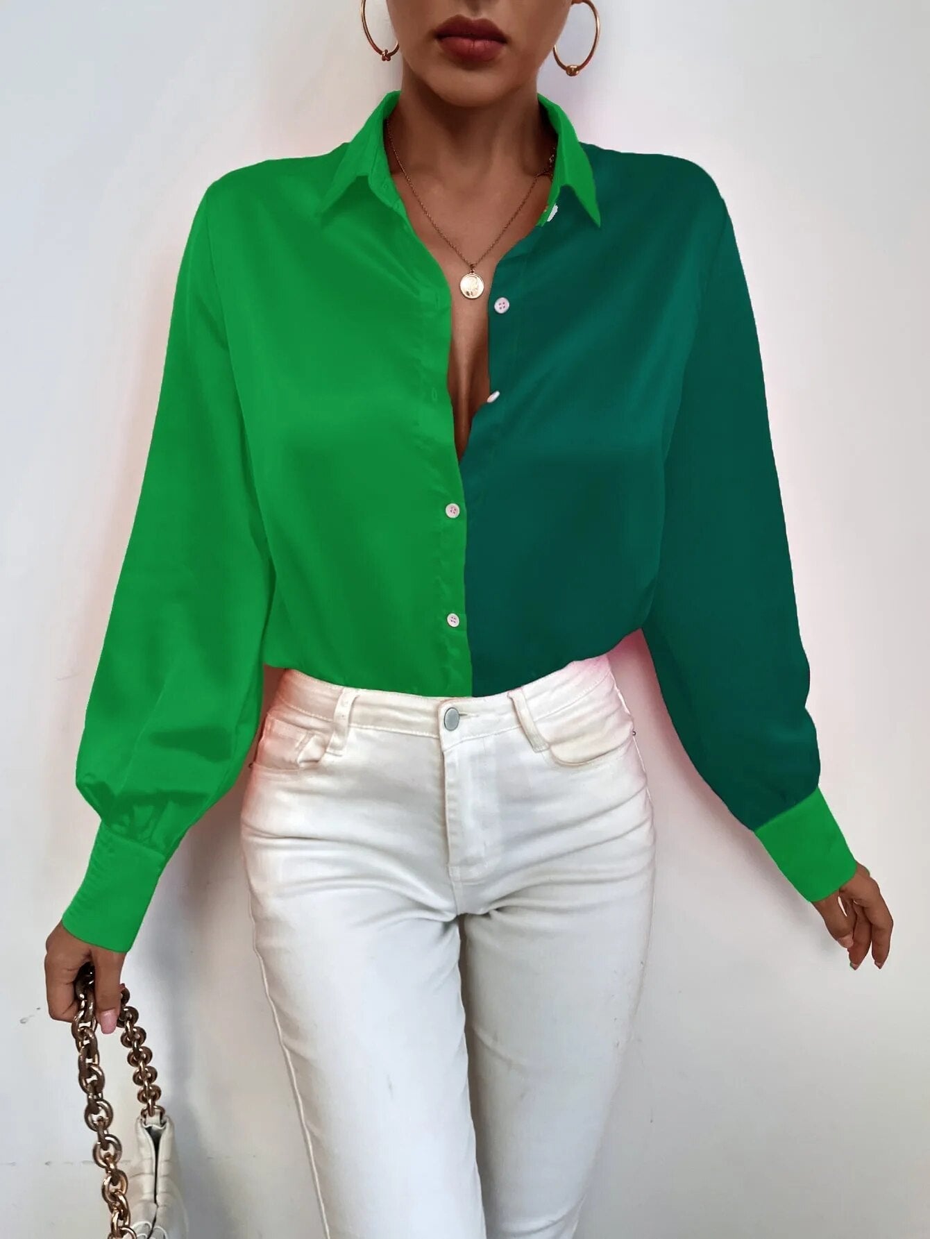 Damenhemd Vintage Stil Bluse