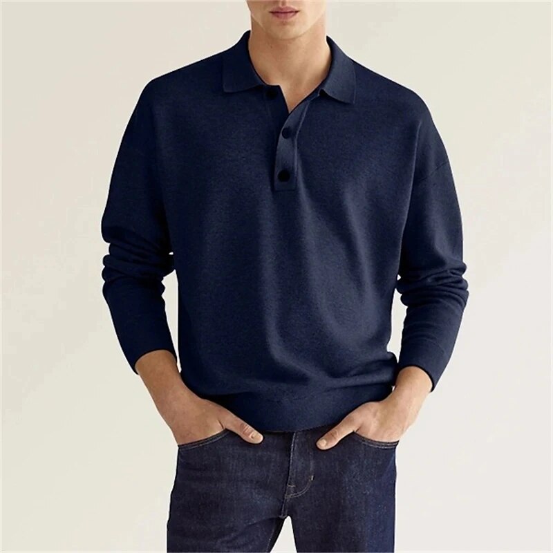 Elias Herren Poloshirt Langarm