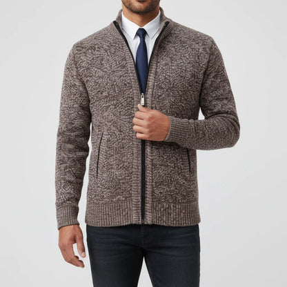 Herren Strickjacke Reißverschluss Vorne