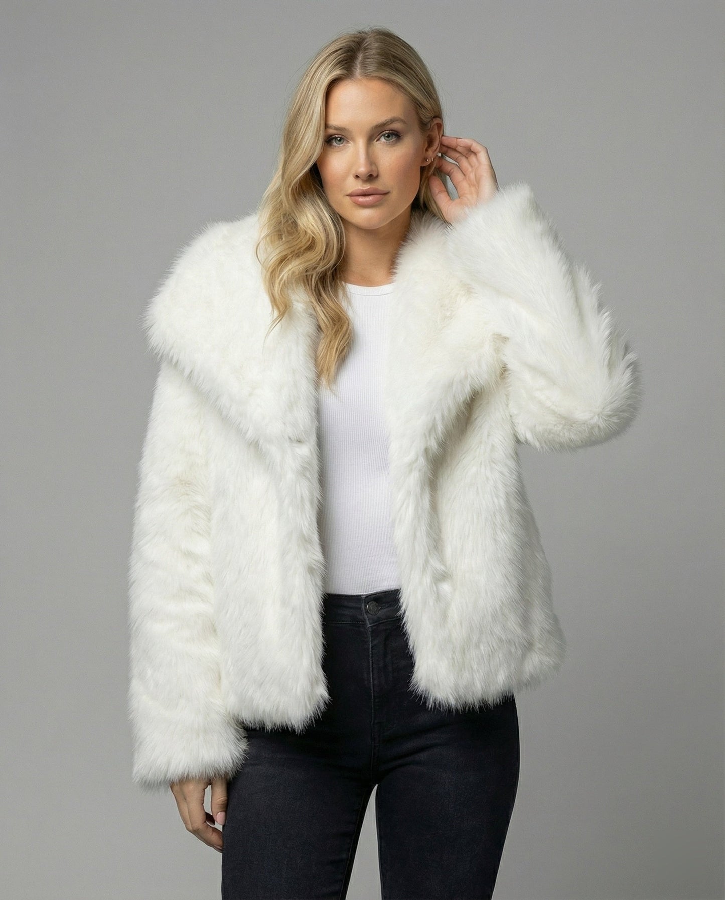 Damen Pelzjacke Weich