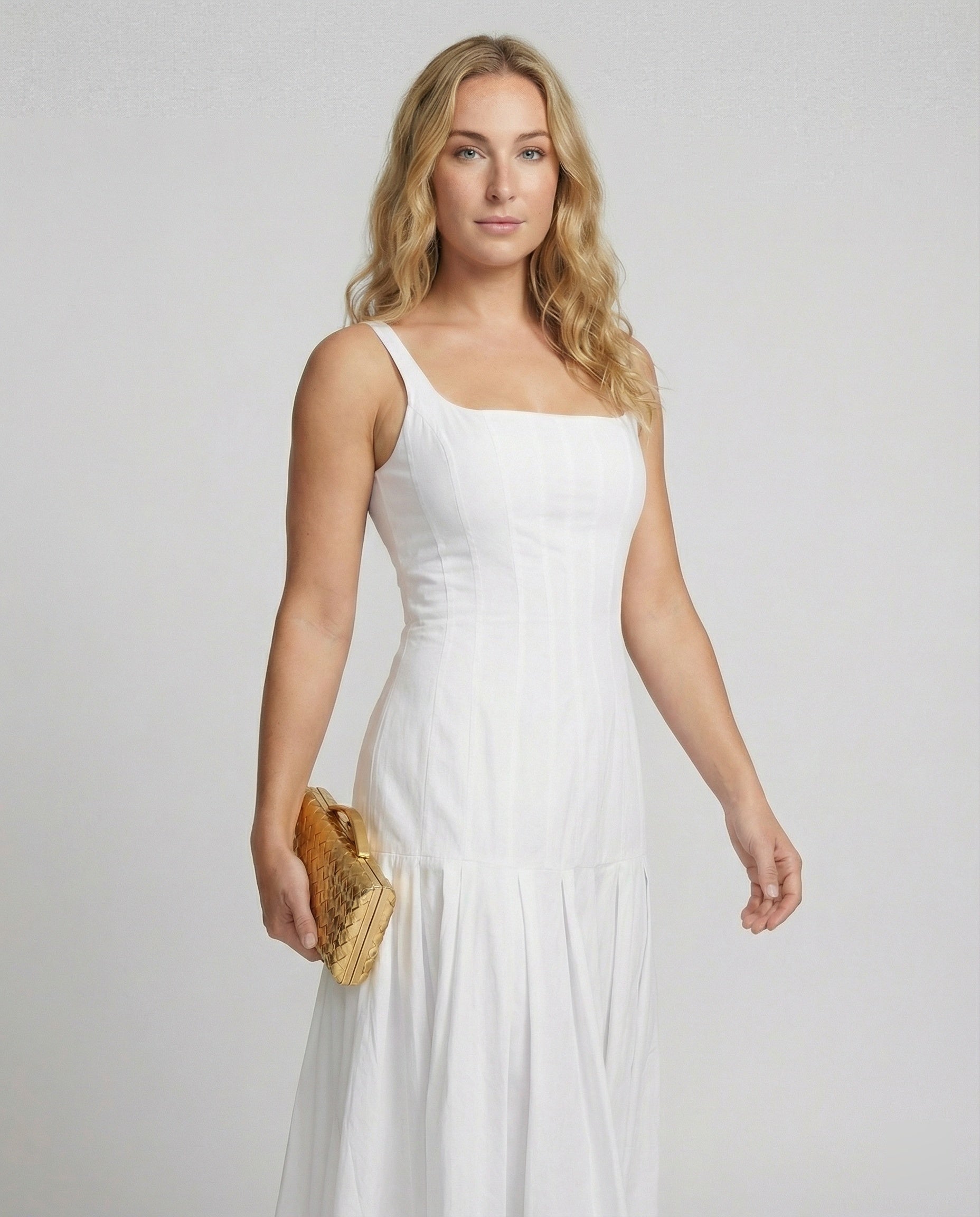 Damen Midikleid Elegant Schnitt - Eveloria