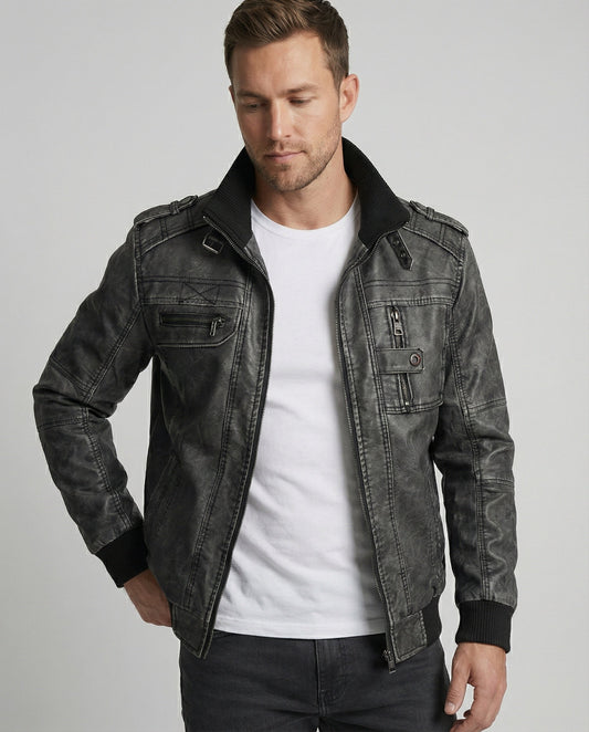 Herrenjacke Elegantes Design Schwarz - Eveloria
