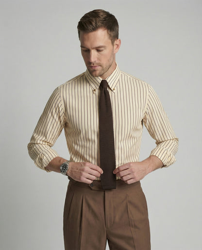 Herren Slim Fit Langarmhemden Business