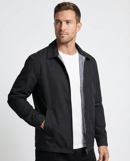 Herren Winterjacke Elegantes Design Schwarz - Eveloria