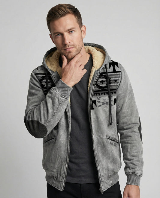 Herren Kapuzenjacke Tribal Print - Eveloria