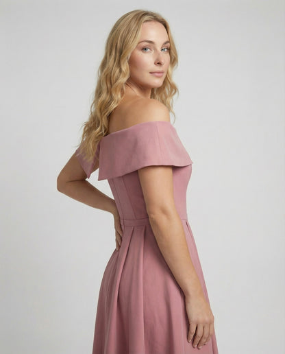 Eveloria Damen Trägerloses Satin-Kleid Partys
