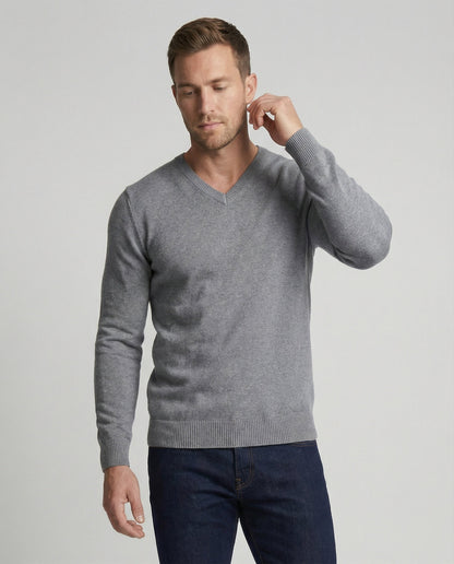 Herren Feinstrick Pullover V-Ausschnitt - Eveloria