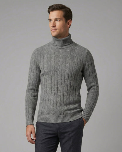 Herren Rollkragenpullover Rippmuster - Eveloria