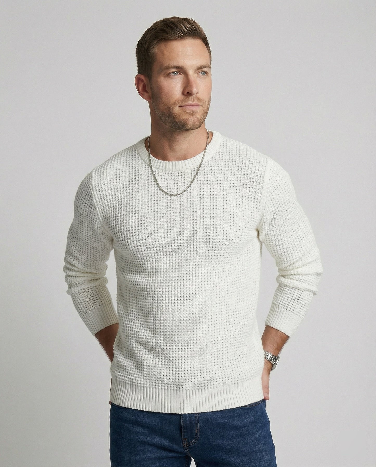 Herren Strukturpullover Modern - Eveloria