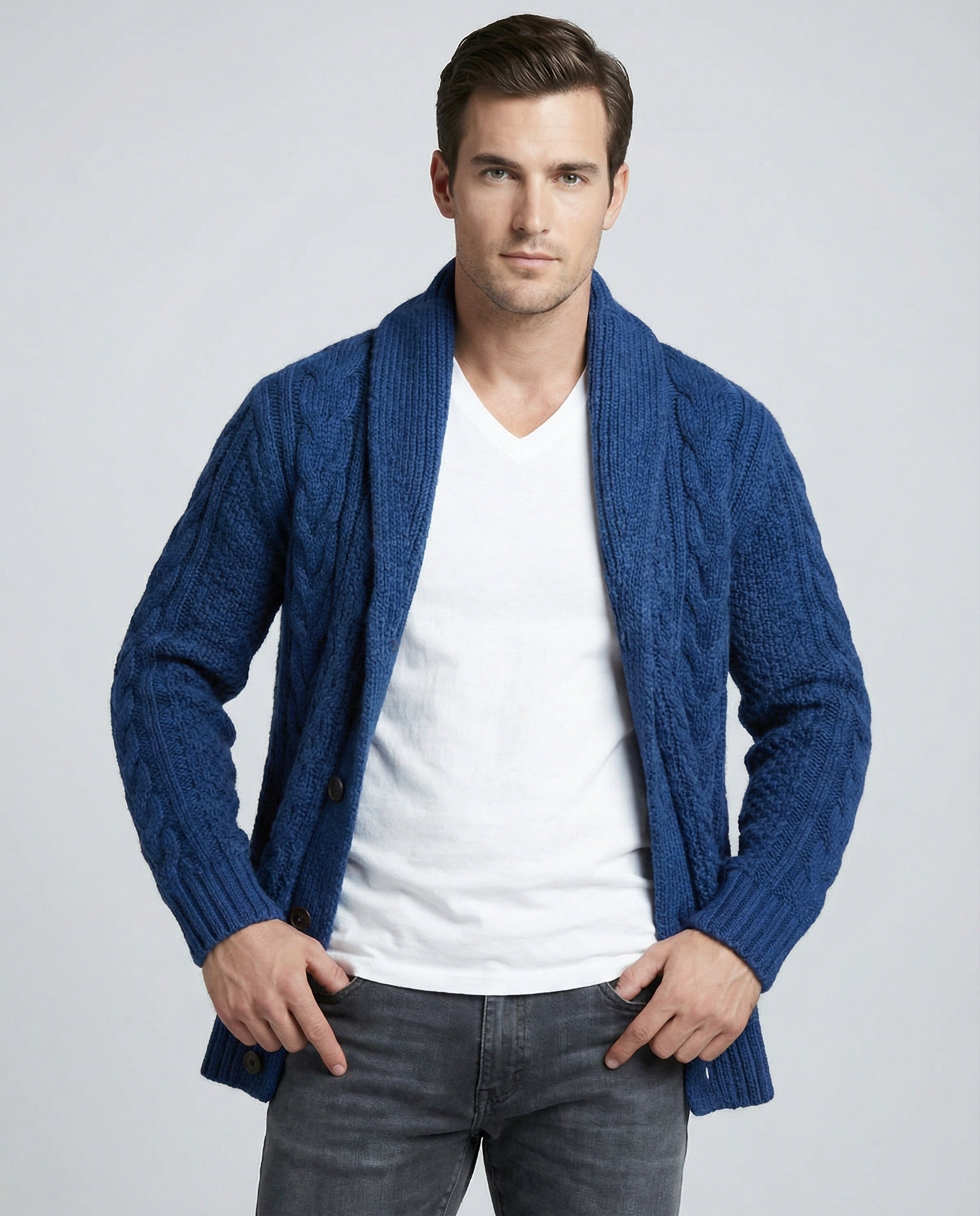 Damen Strickjacke Zopfmuster Warm - Eveloria