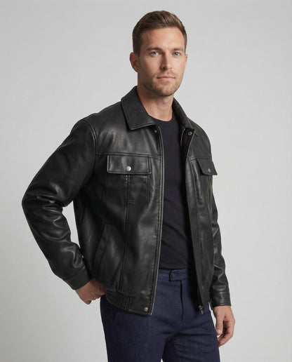 Herren Kunstlederjacke
