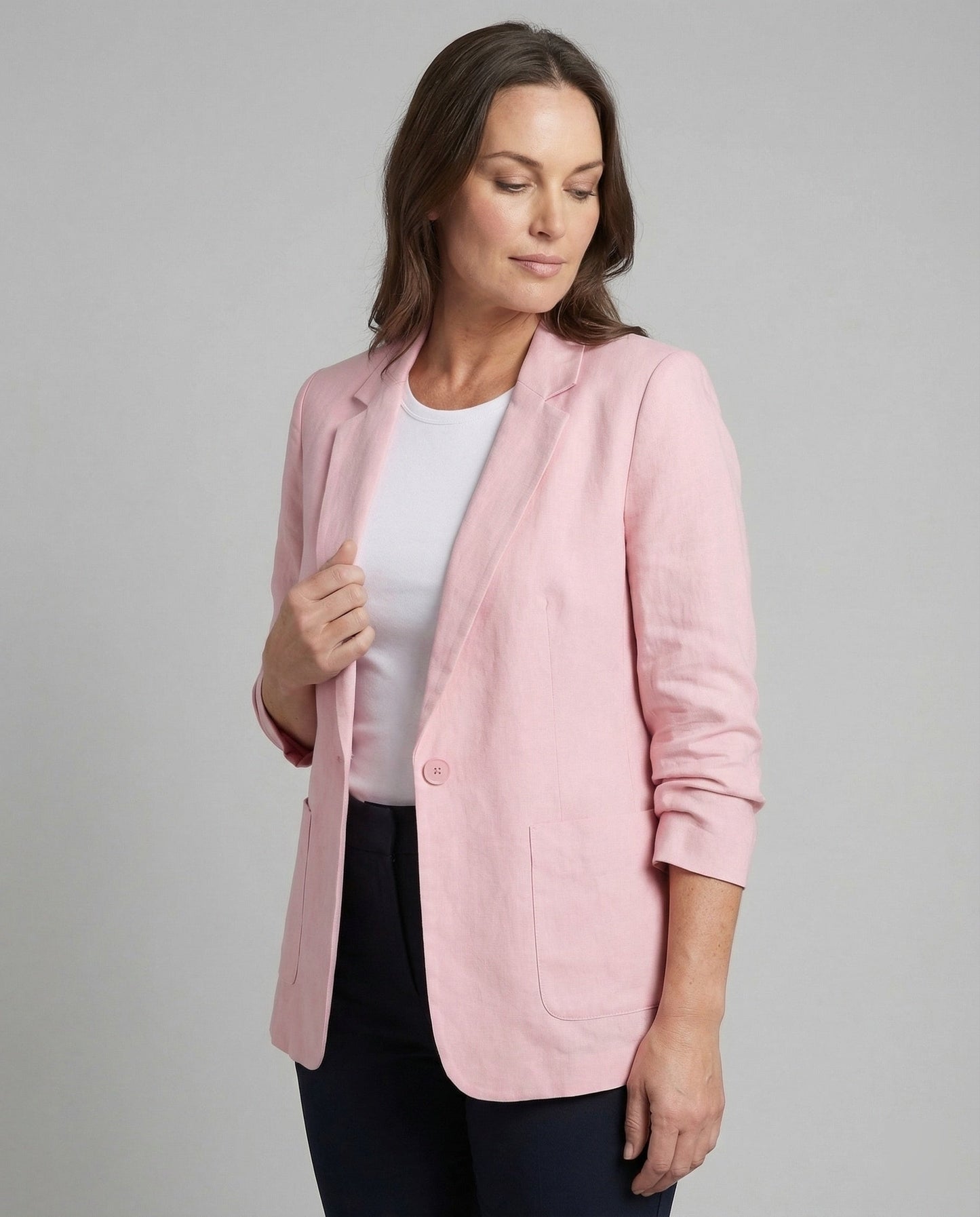 Damen Blazer Lang Leder