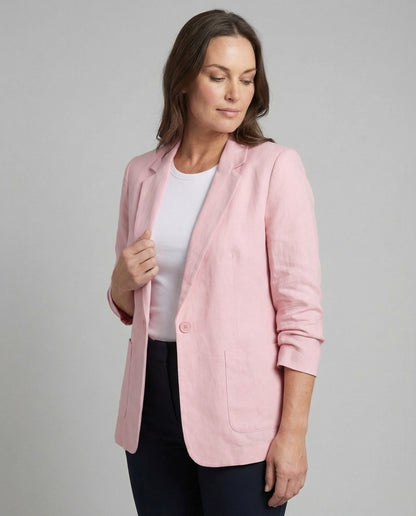 Damen Blazer Lang Leder