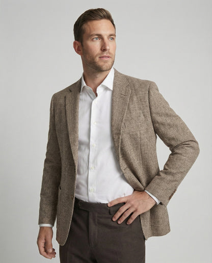 Herren Leinenblazer Sakko Beige