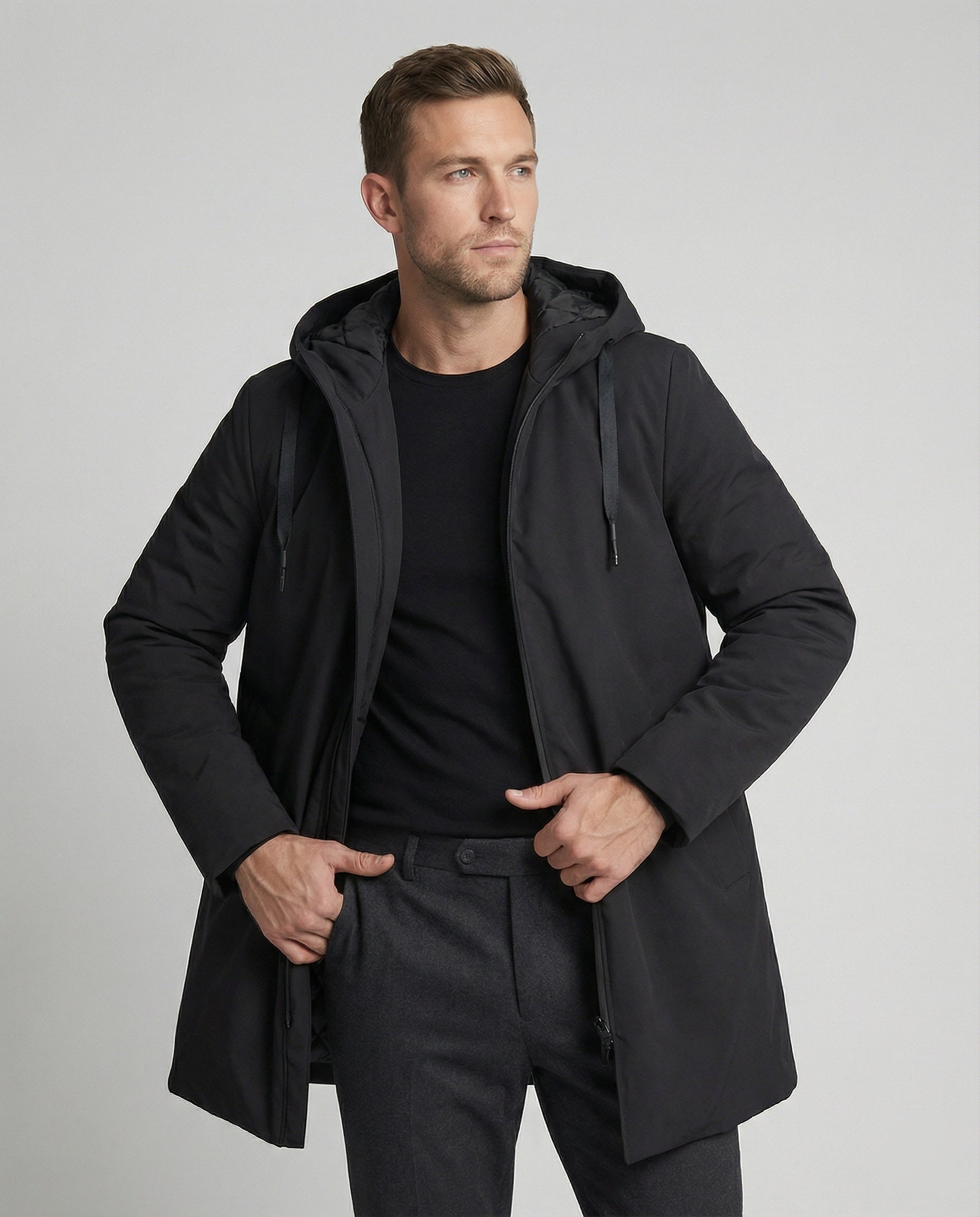 Wasserdichter Damen Winterparka Bequem Schwarz - Eveloria