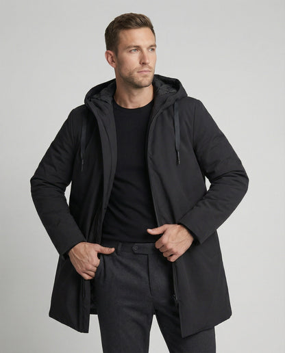 Wasserdichter Damen Winterparka Bequem Schwarz - Eveloria
