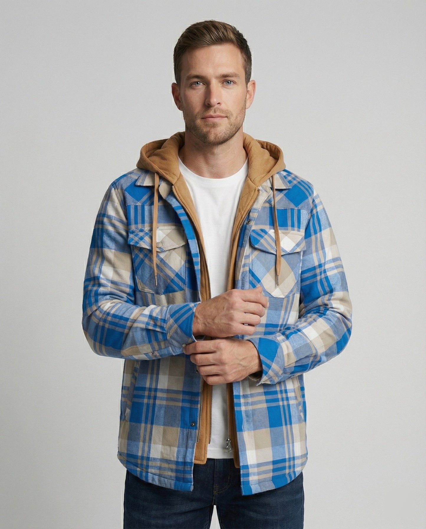 Herren Gefütterte Holzfällerjacke - Eveloria