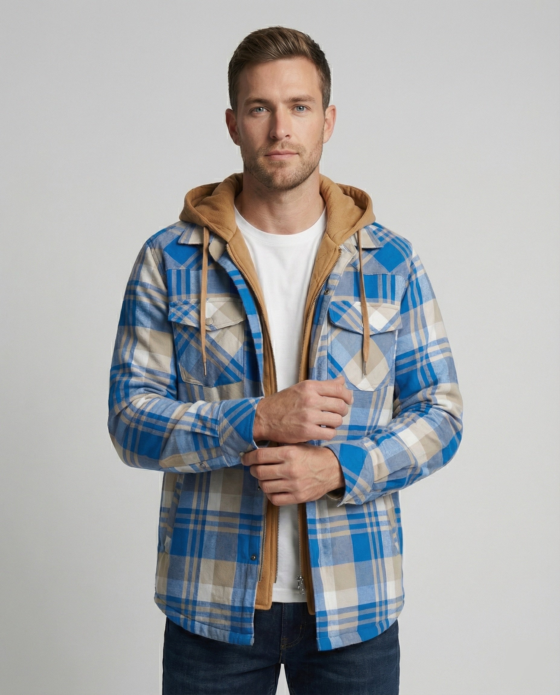 Herren Gefütterte Holzfällerjacke - Eveloria